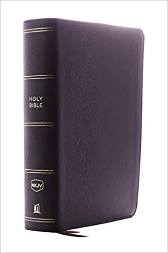 NKJV, Biblia de referencia de una sola columna, cuero genuino, negro, impresión cómoda