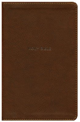 NKJV, Biblia de referencia de una sola columna, Leathersoft, marrón, impresión cómoda