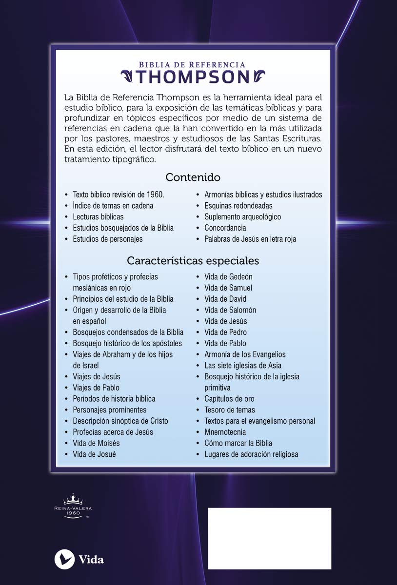 Biblia de referencia Thompson Milenio Reina Valera 1960, Tapa Dura / Spanish Thompson Chain Reference Bible, Millennium Edition RVR 1960, Hardcover (Spanish Edition)