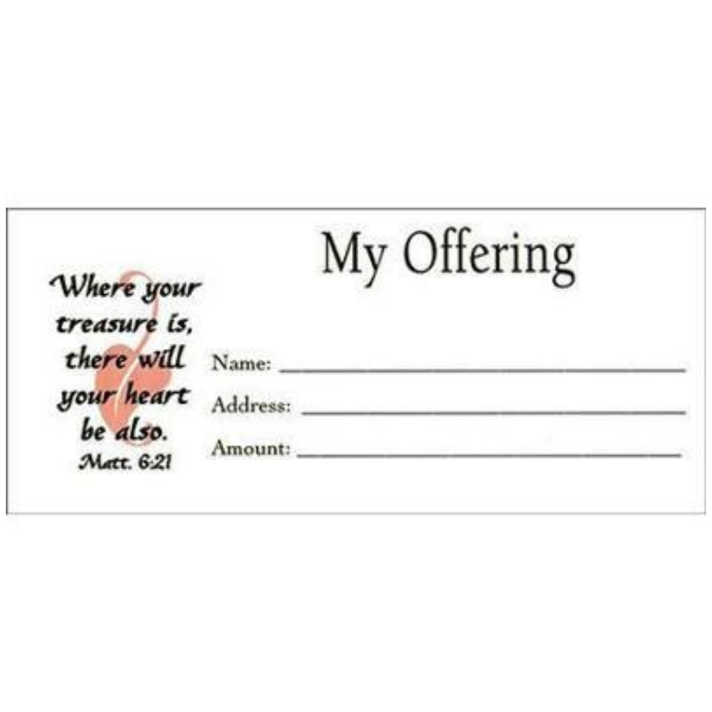 my offering tithing envelope