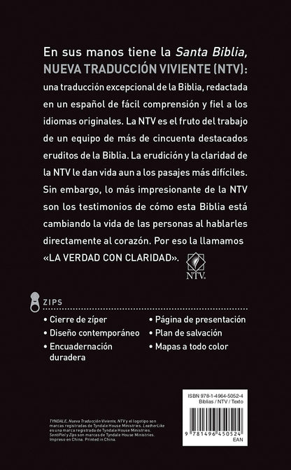 Santa Biblia NTV, Edición cremallera, Gris suave (Spanish Edition)